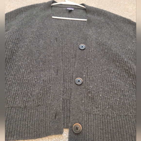 Patagonia Womens Recycled Wool Blend Button Up Dark Grey Cardigan Sweater Size S - Picture 6 of 8